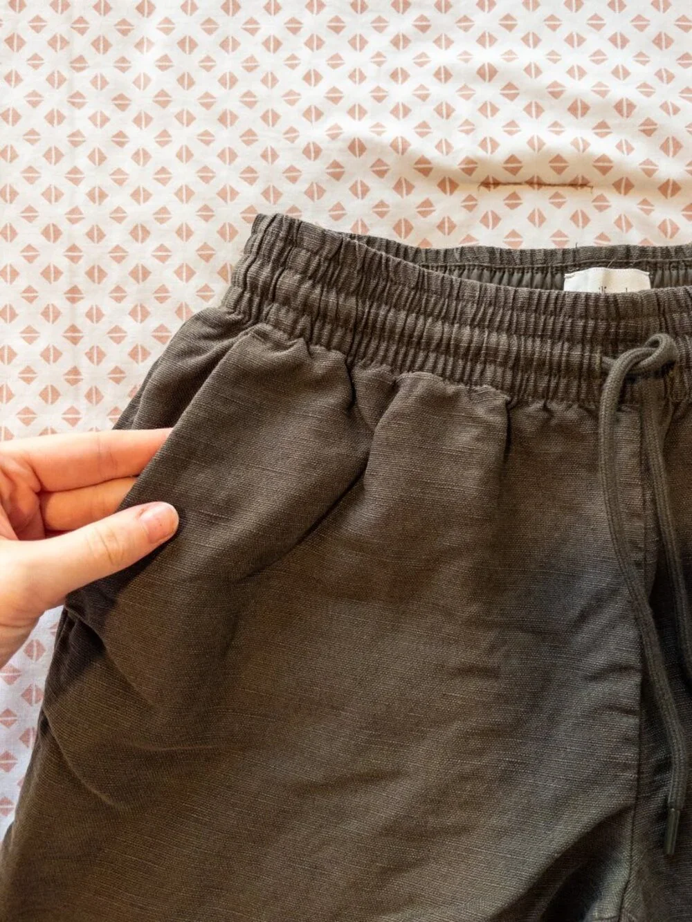 Aritzia Wilfred CruiseLinen Thesis Pants Green Linen